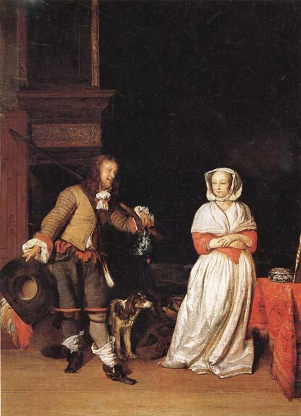 Gabriel Metsu A Lady and a Cavalier Germany oil painting art